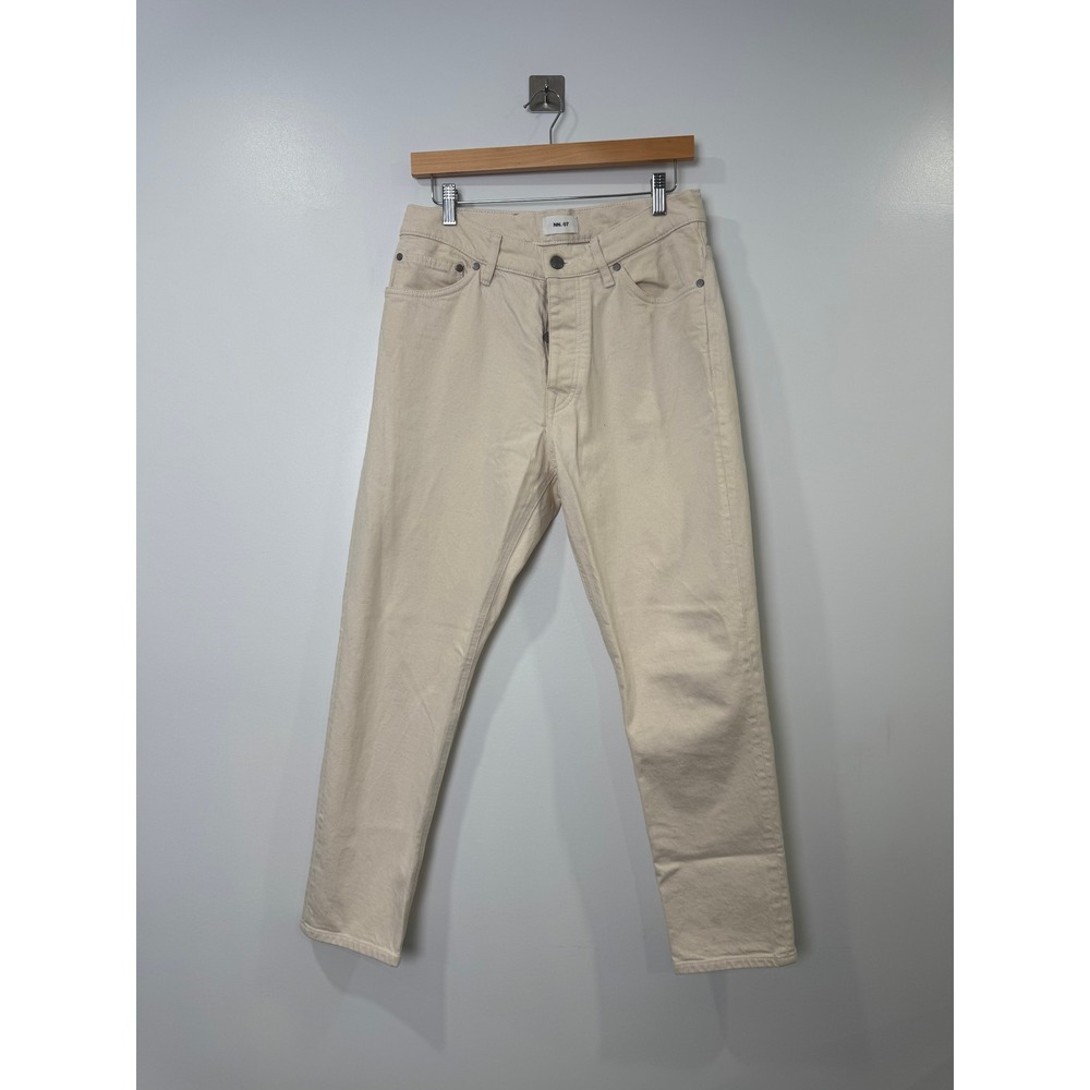 NN07 Men Beige Frey 1856 Straight Leg Twill Trousers Jean Pant 30